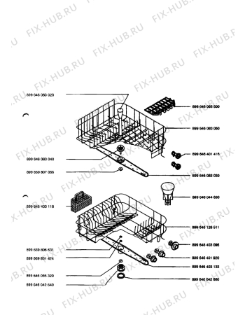 Взрыв-схема посудомоечной машины Zanker Zanker4653 606282027 - Схема узла Section 6